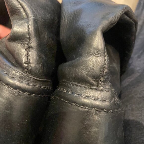 Frye Pebbled Leather Calf High Paige Trapunto Boots - Picture 13 of 14